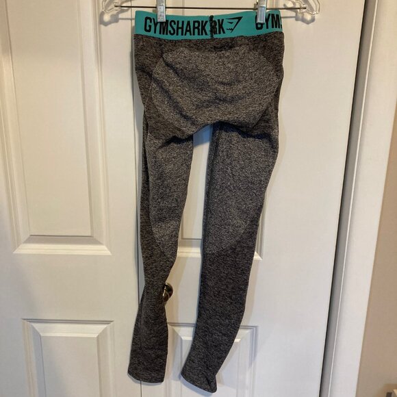 Gymshark Two Tone Leggings with Teal Waist band, Size XS - Picture 2 of 3